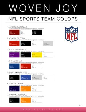 Nfl Team Colors Chart